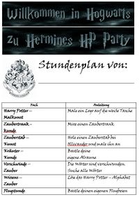 Hogwarts Stundenplan